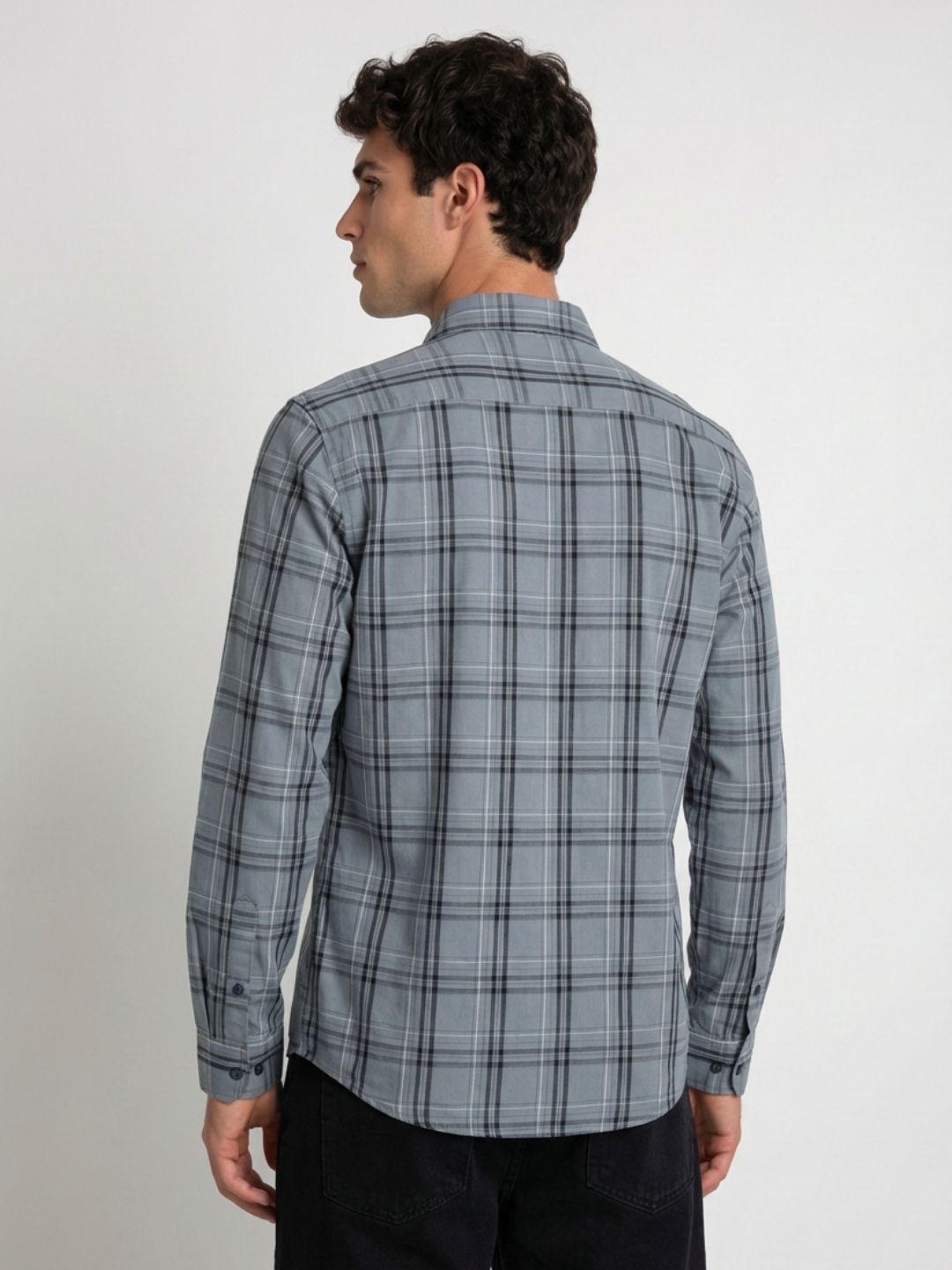 Mokajodi Men's Slim Fit Checks Regular Shirt