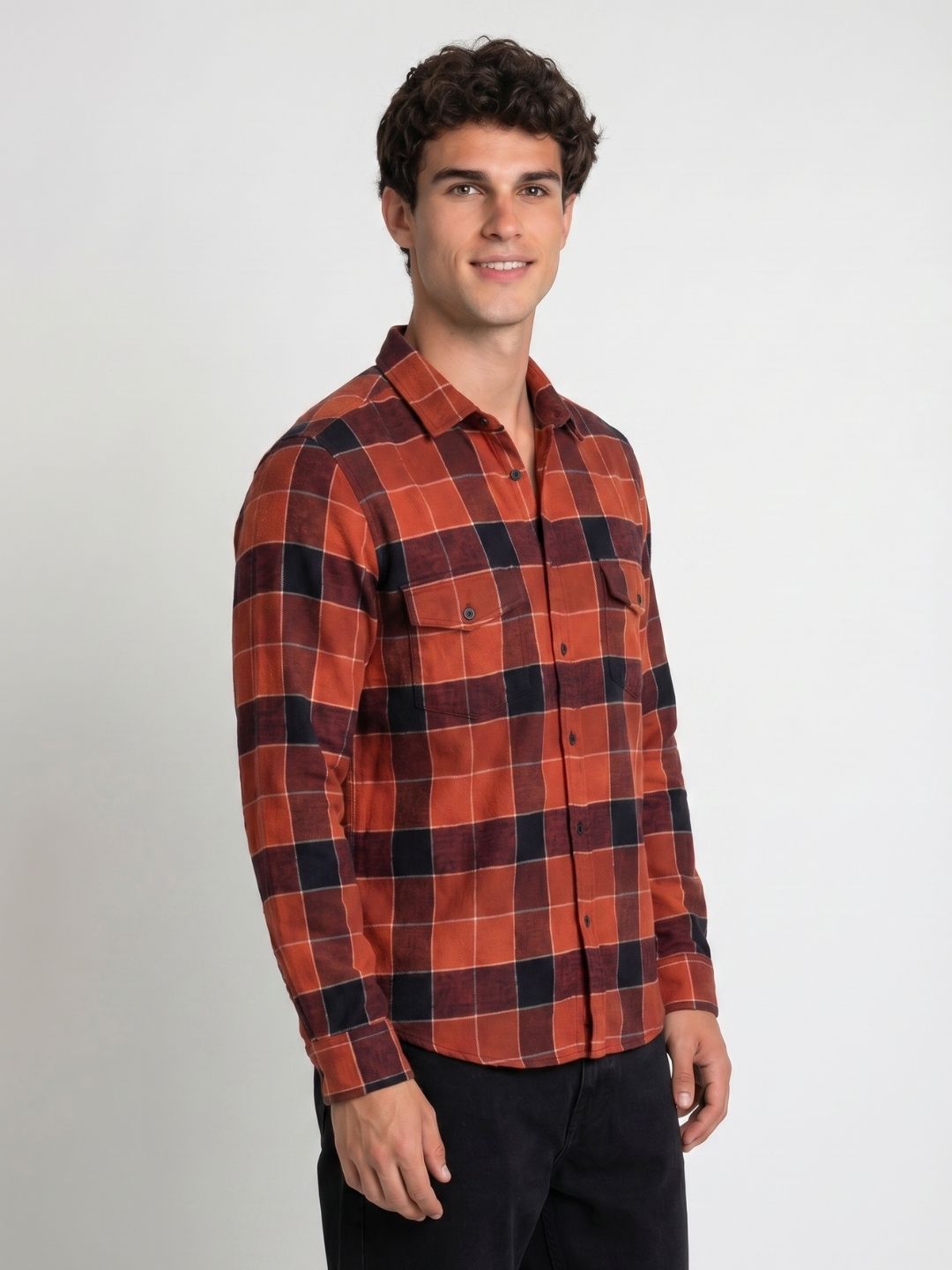 Mokajodi Men's Slim Fit Checks Regular Shirt