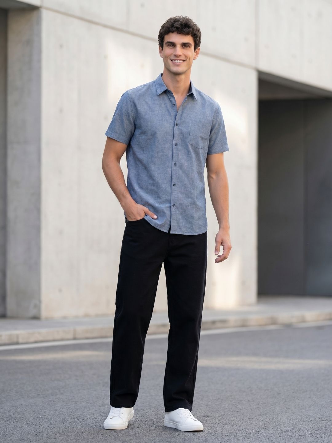 Mokajodi Men's Slim Fit Linen Regular Shirt