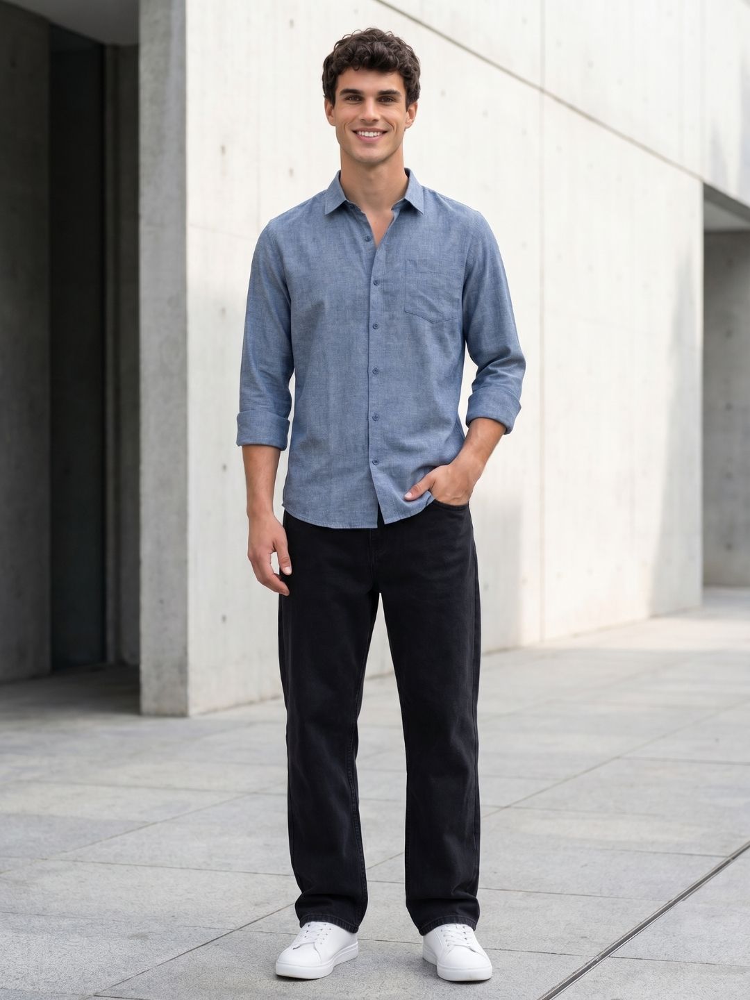 Mokajodi Men's Slim Fit Linen Regular Shirt