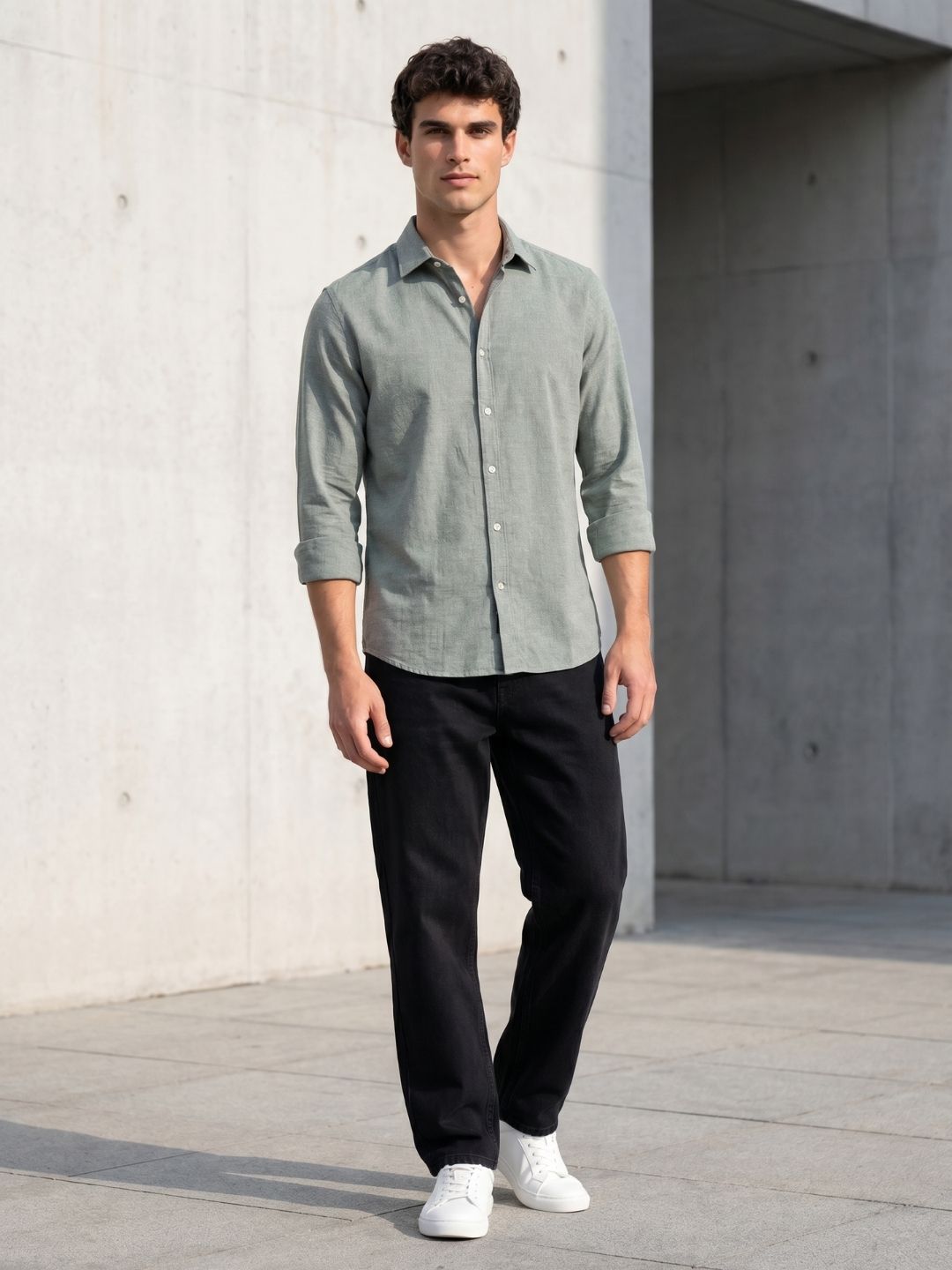 Mokajodi Men's Slim Fit Linen Regular Shirt