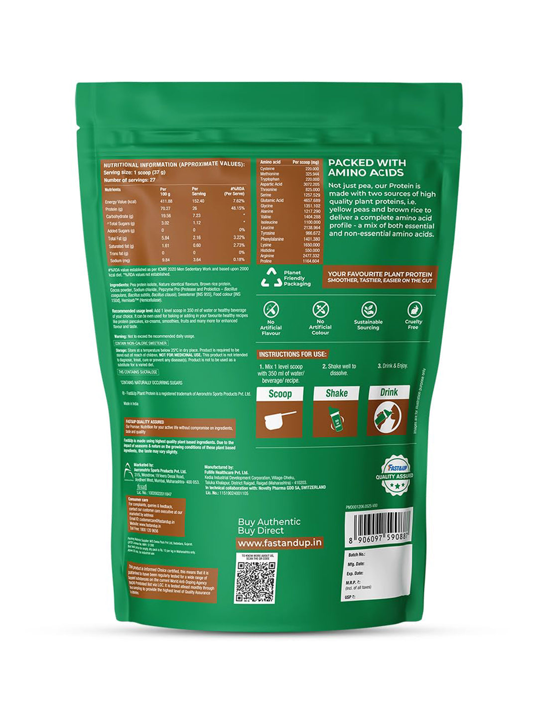 Fast&Up Plant Protein Powder