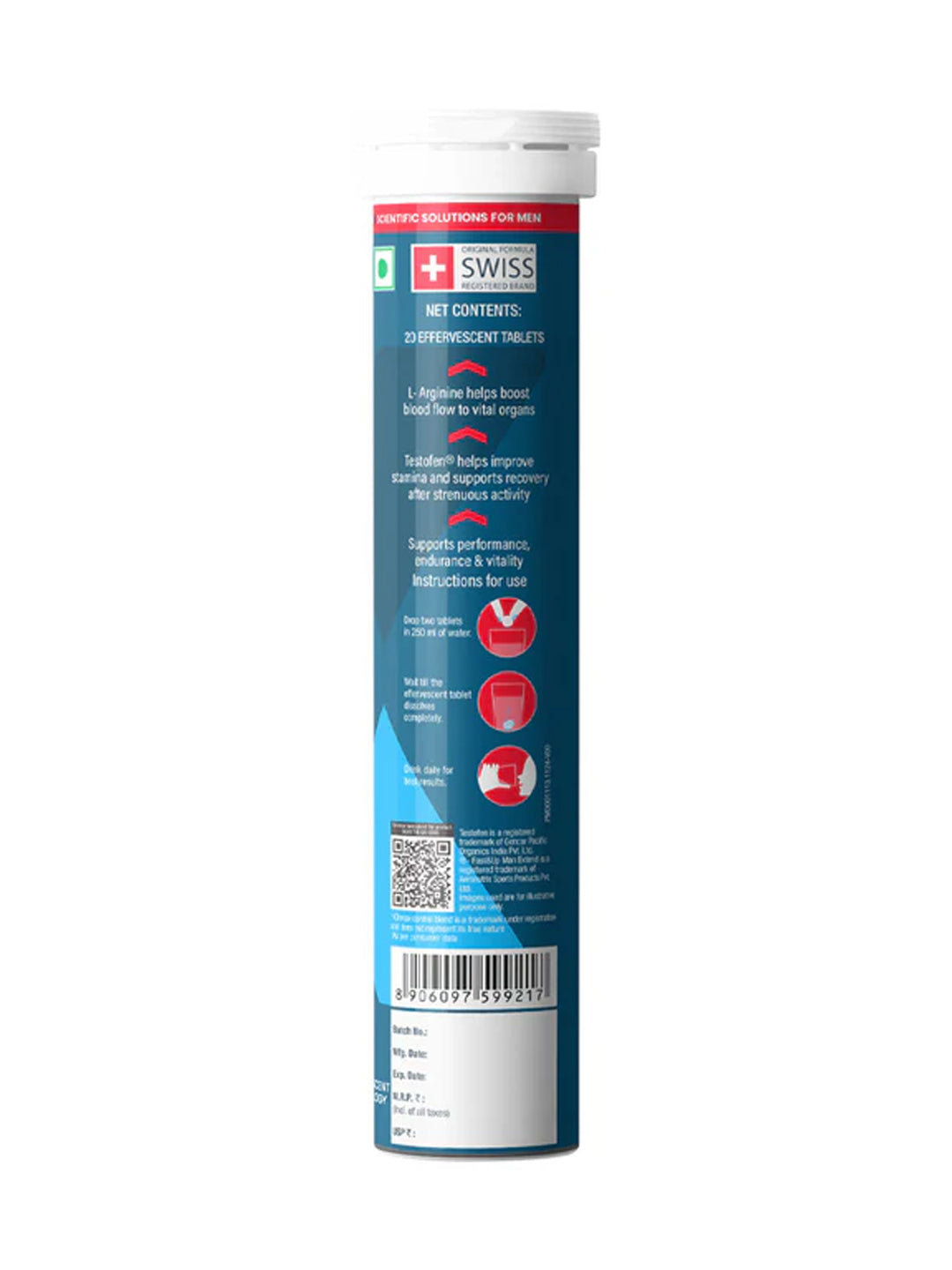 Fast&Up Man Extend Effervescent 60 Tablets (Pack of 3)