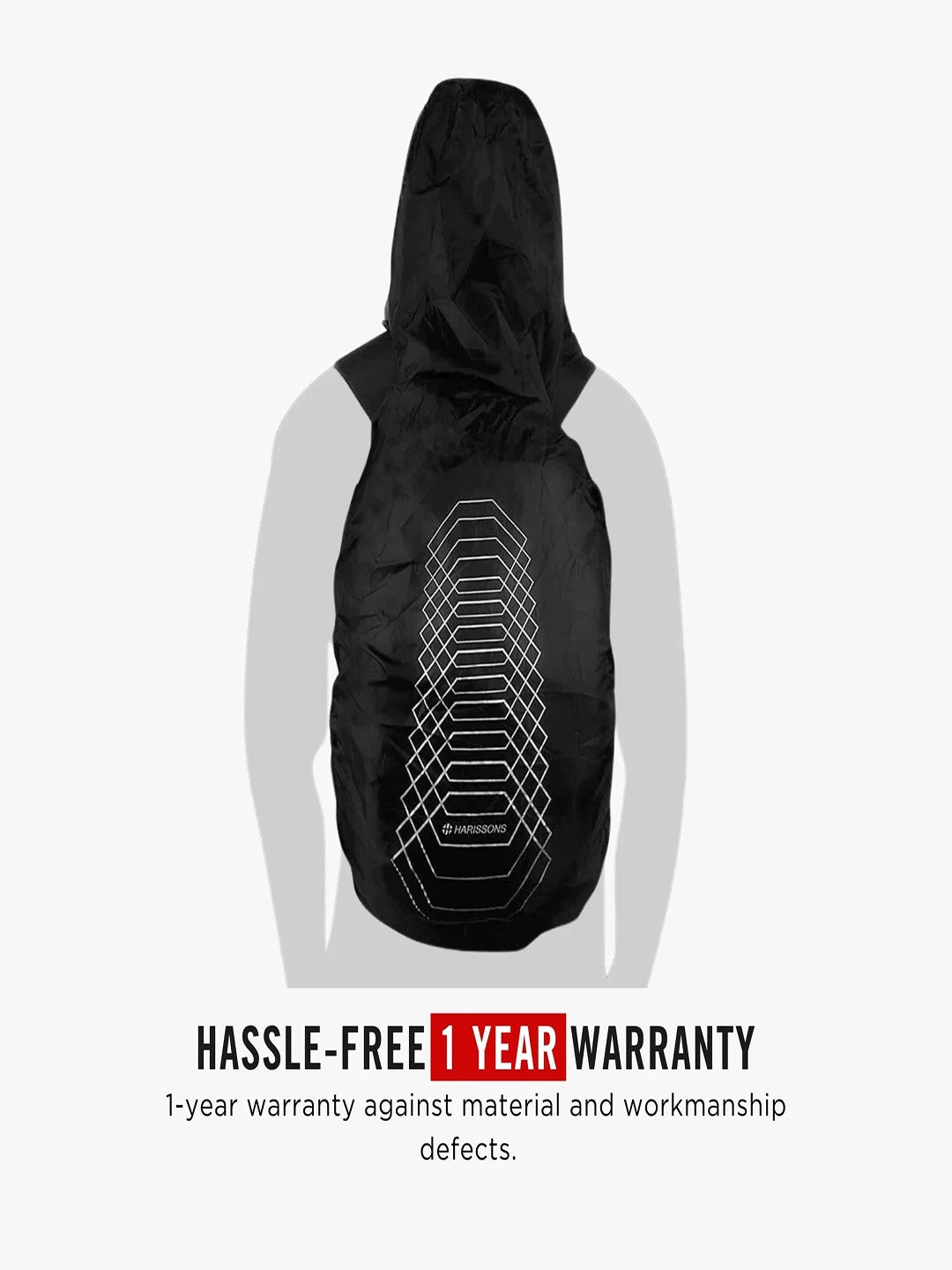 Harission Bags Rain Cover Hoodie 3D Black Set Of 2