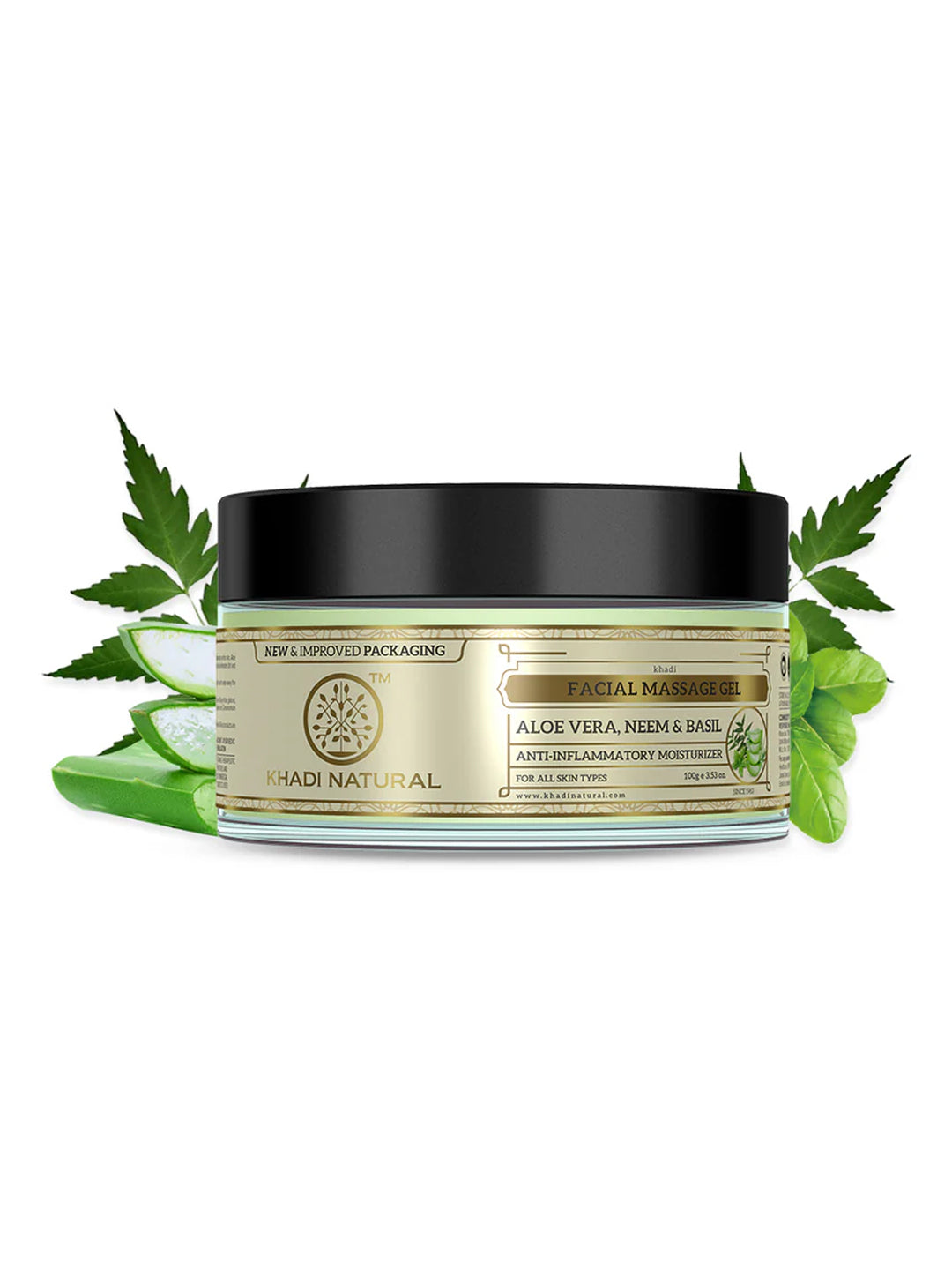 Khadi Natural Aloe Vera, Neem & Basil Face Massage Gel (100g)