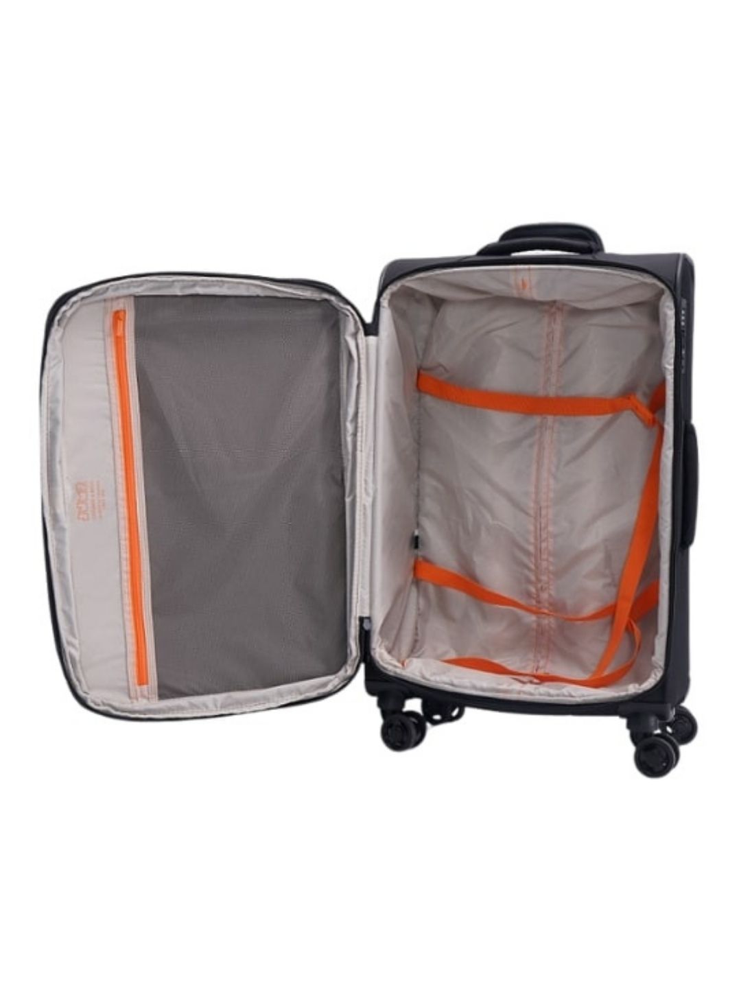 JUMP Moorea MX04 Black Medium-66cm Softsided Expandable Luggage with 8 Wheels and TSA Lock