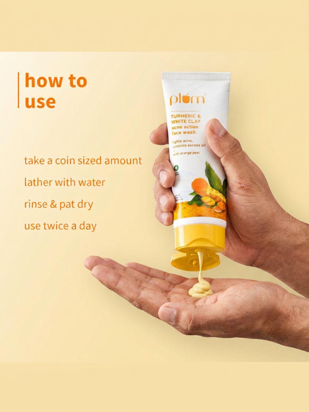 Plum Turmeric & White Clay Acne Action Face Wash 100ml