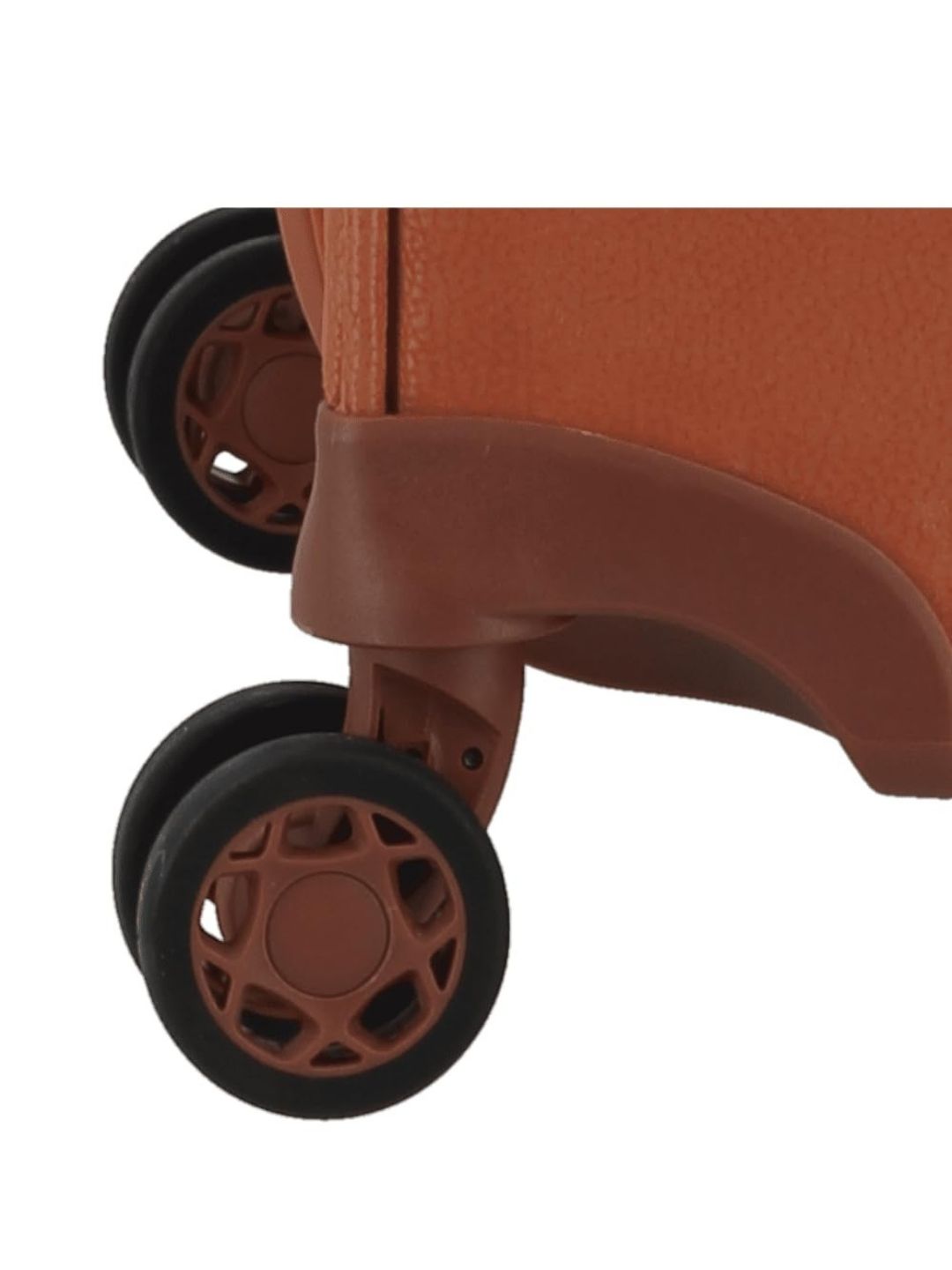 JUMP Uppsala Trolley Bag-Terracota-Cabin-20 inches Expandable Polysuede Material with Leather Trimmings Softsided Carry-on 8 Wheels Travel Bag Fashion Bag for Men and Women