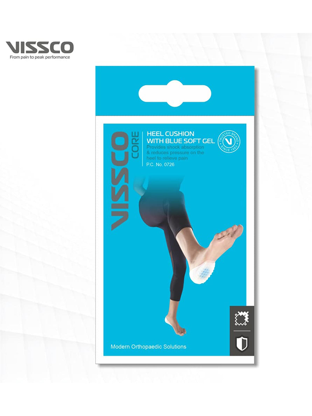 Vissco Heel Cushion with Blue Spot Foot Support - Blue