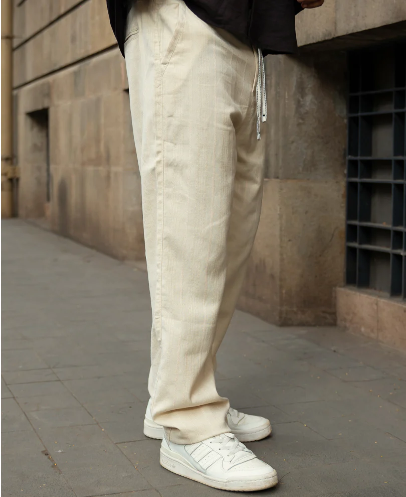 Powerlook Natural Cotton Structure Trousers