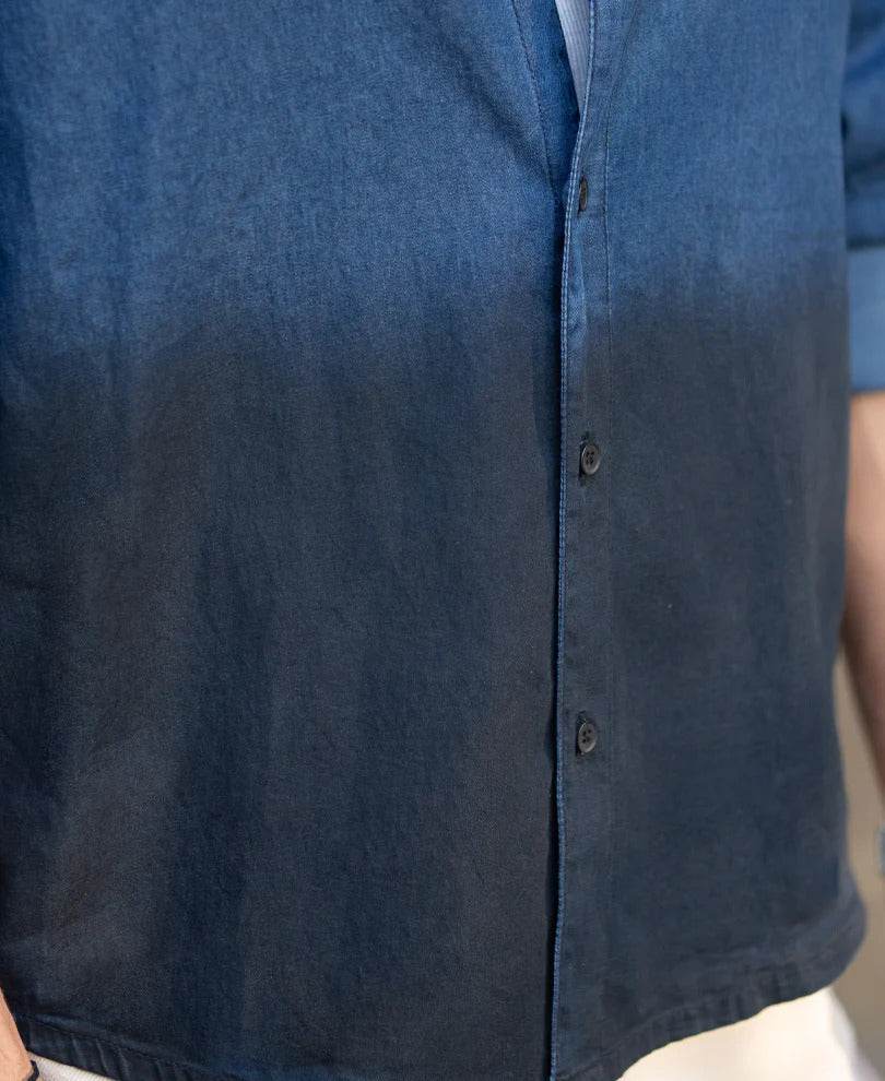Powerlook Indigo Ombre Lightweight Shirt  Cotton