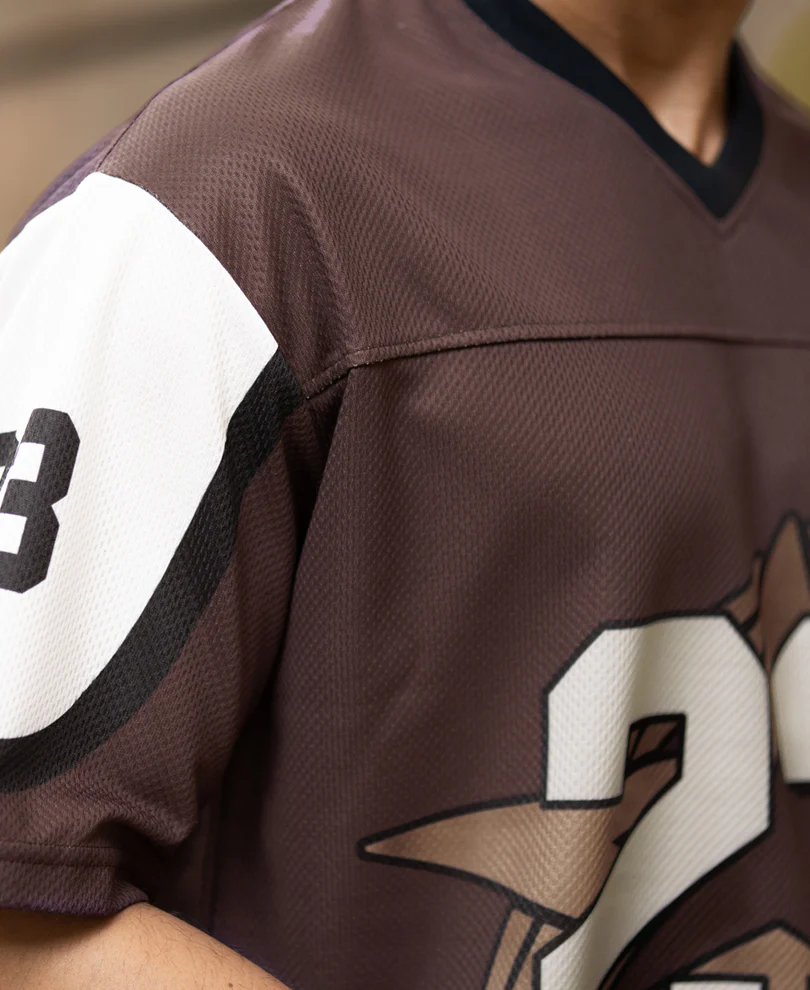 Powerlook Brown Printed Jersey T-Shirt