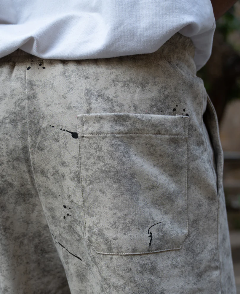Powerlook Neutral Printed Baggy Fit Trackpant