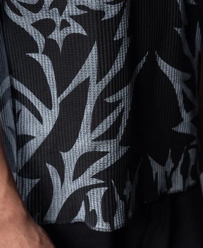 Powerlook Black Grunge Print Vest