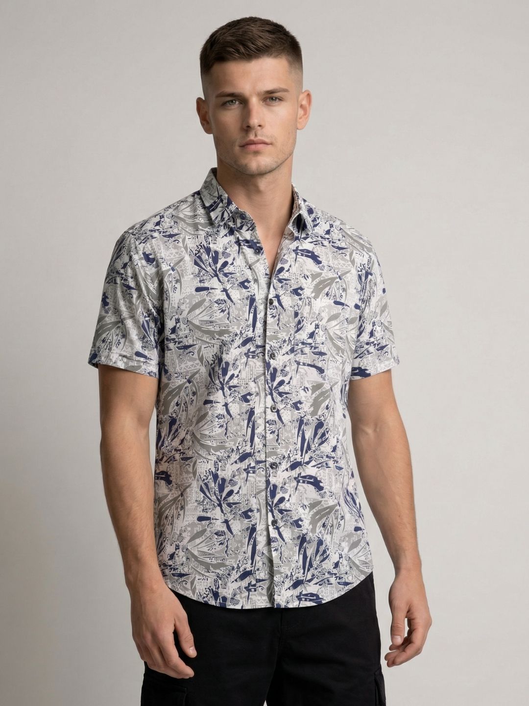 Mokajodi Men's Slim Fit Printed Regular Shirt
