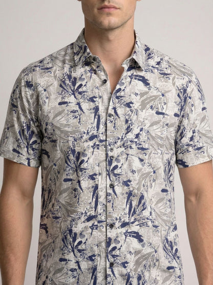 Mokajodi Men's Slim Fit Printed Regular Shirt