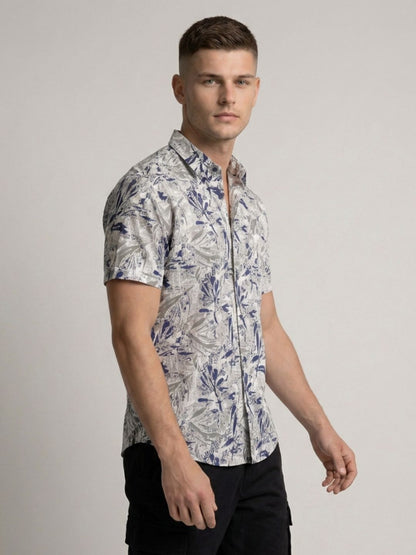 Mokajodi Men's Slim Fit Printed Regular Shirt