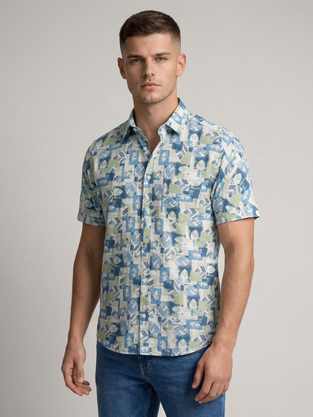 Mokajodi Men's Slim Fit Printed Regular Shirt