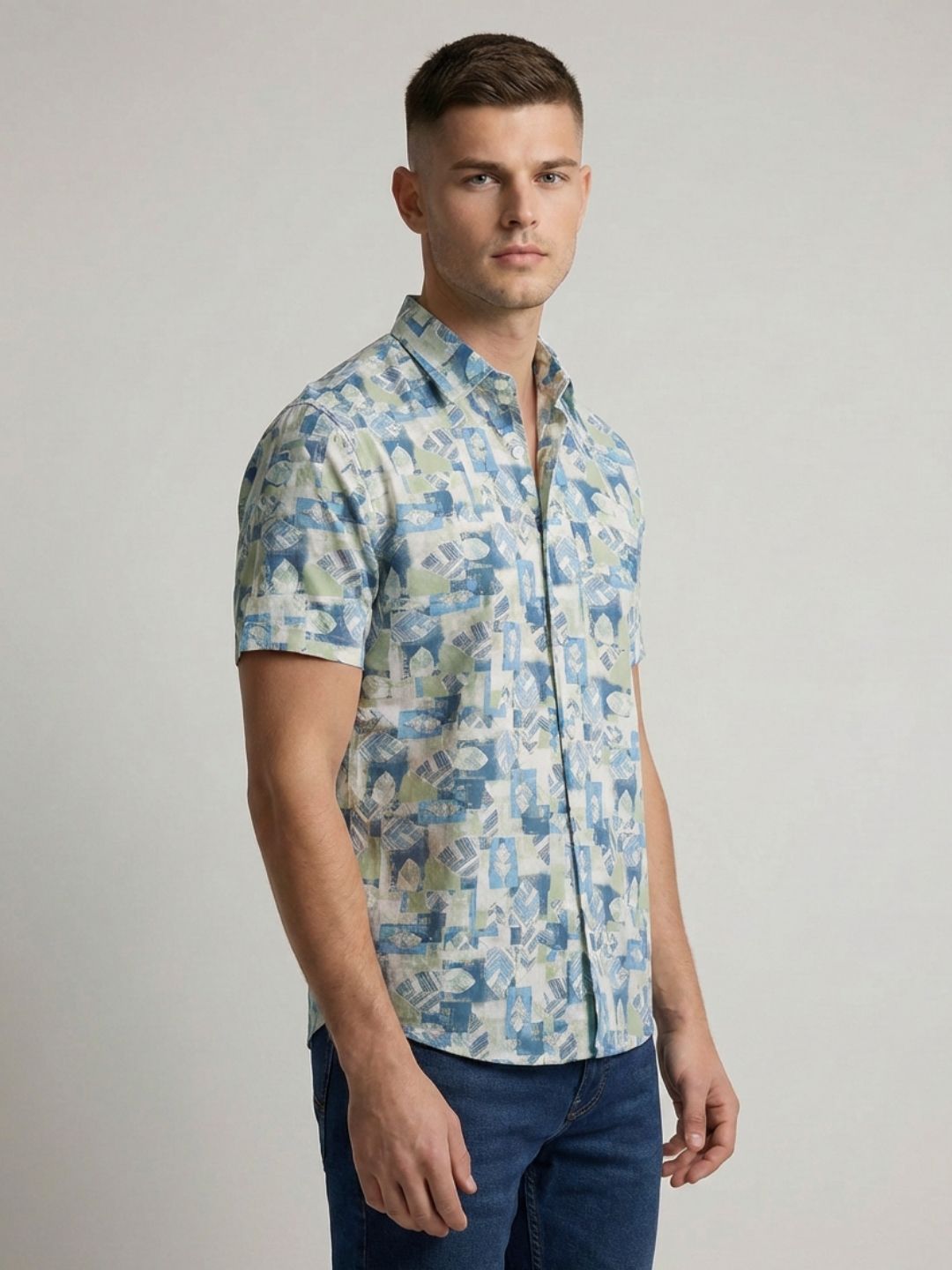 Mokajodi Men's Slim Fit Printed Regular Shirt