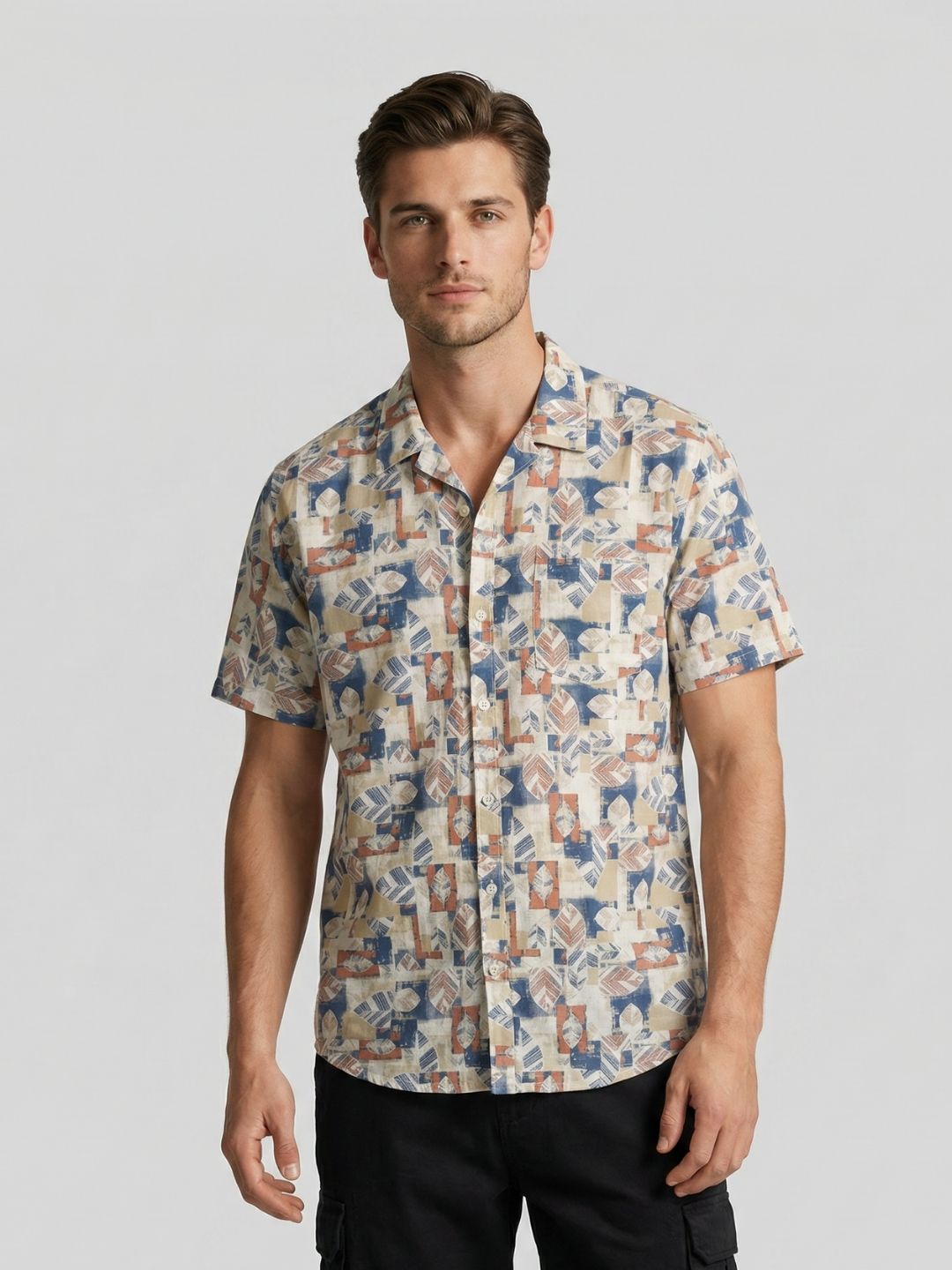 Mokajodi Men's Slim Fit Printed Regular Shirt
