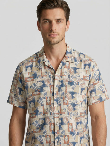Mokajodi Men's Slim Fit Printed Regular Shirt