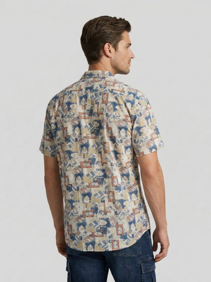 Mokajodi Men's Slim Fit Printed Regular Shirt