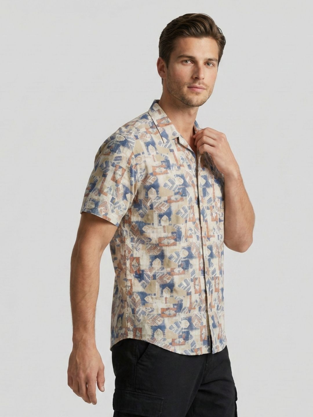 Mokajodi Men's Slim Fit Printed Regular Shirt
