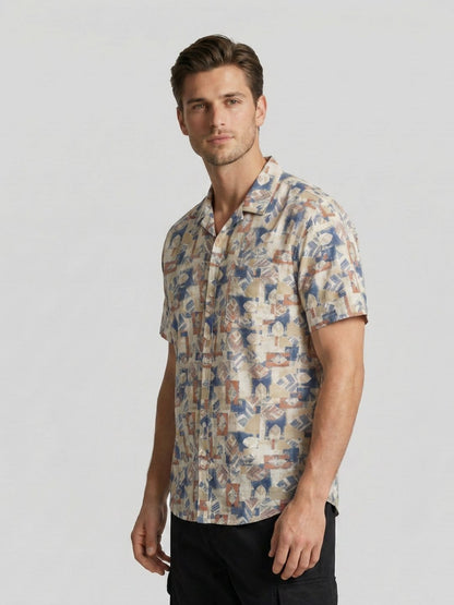 Mokajodi Men's Slim Fit Printed Regular Shirt