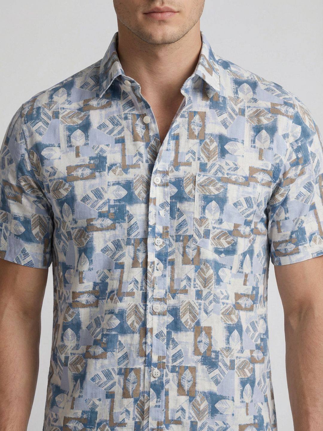 Mokajodi Men's Slim Fit Printed Regular Shirt