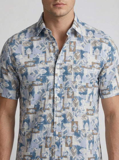 Mokajodi Men's Slim Fit Printed Regular Shirt