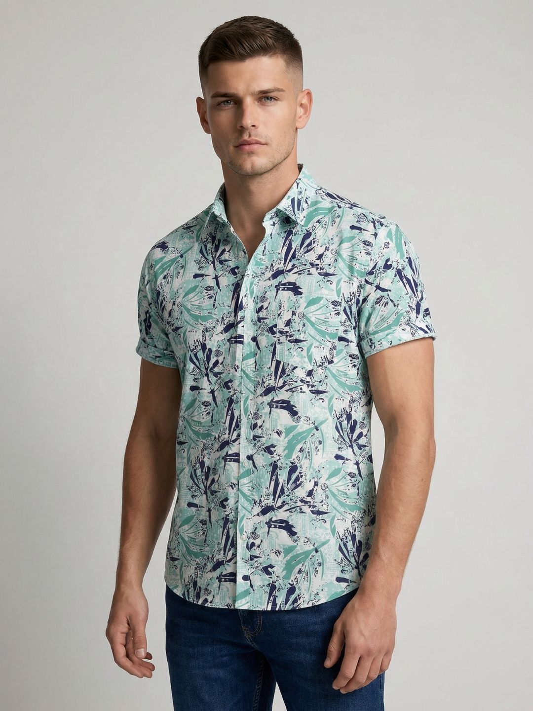 Mokajodi Men's Slim Fit Printed Regular Shirt