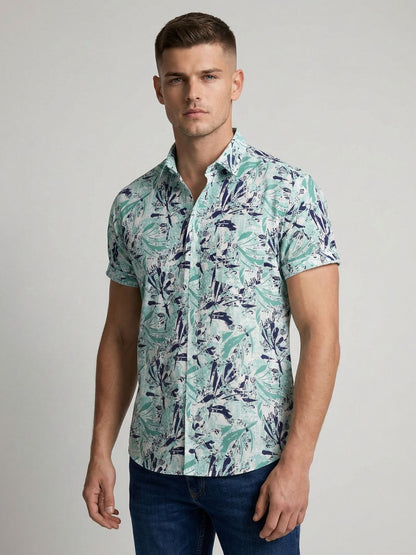 Mokajodi Men's Slim Fit Printed Regular Shirt