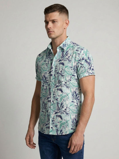 Mokajodi Men's Slim Fit Printed Regular Shirt
