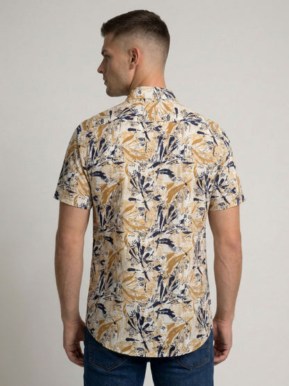Mokajodi Men's Slim Fit Printed Regular Shirt