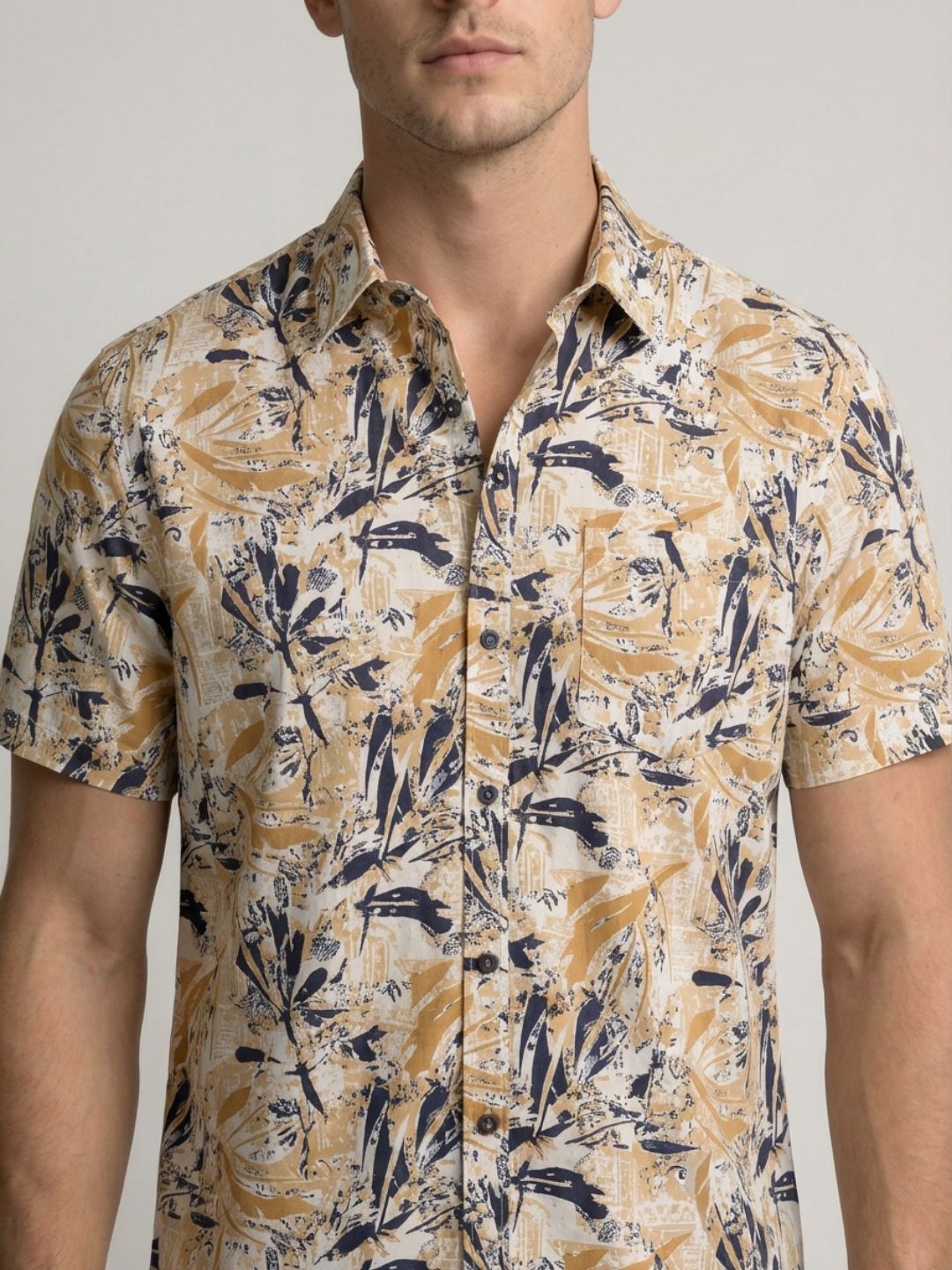 Mokajodi Men's Slim Fit Printed Regular Shirt