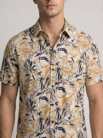 Mokajodi Men's Slim Fit Printed Regular Shirt