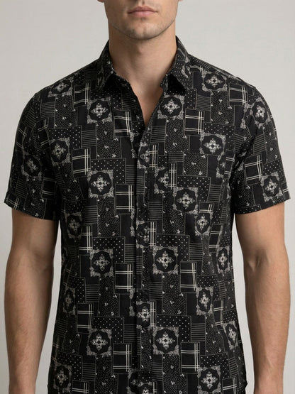Mokajodi Men's Slim Fit Printed Regular Shirt