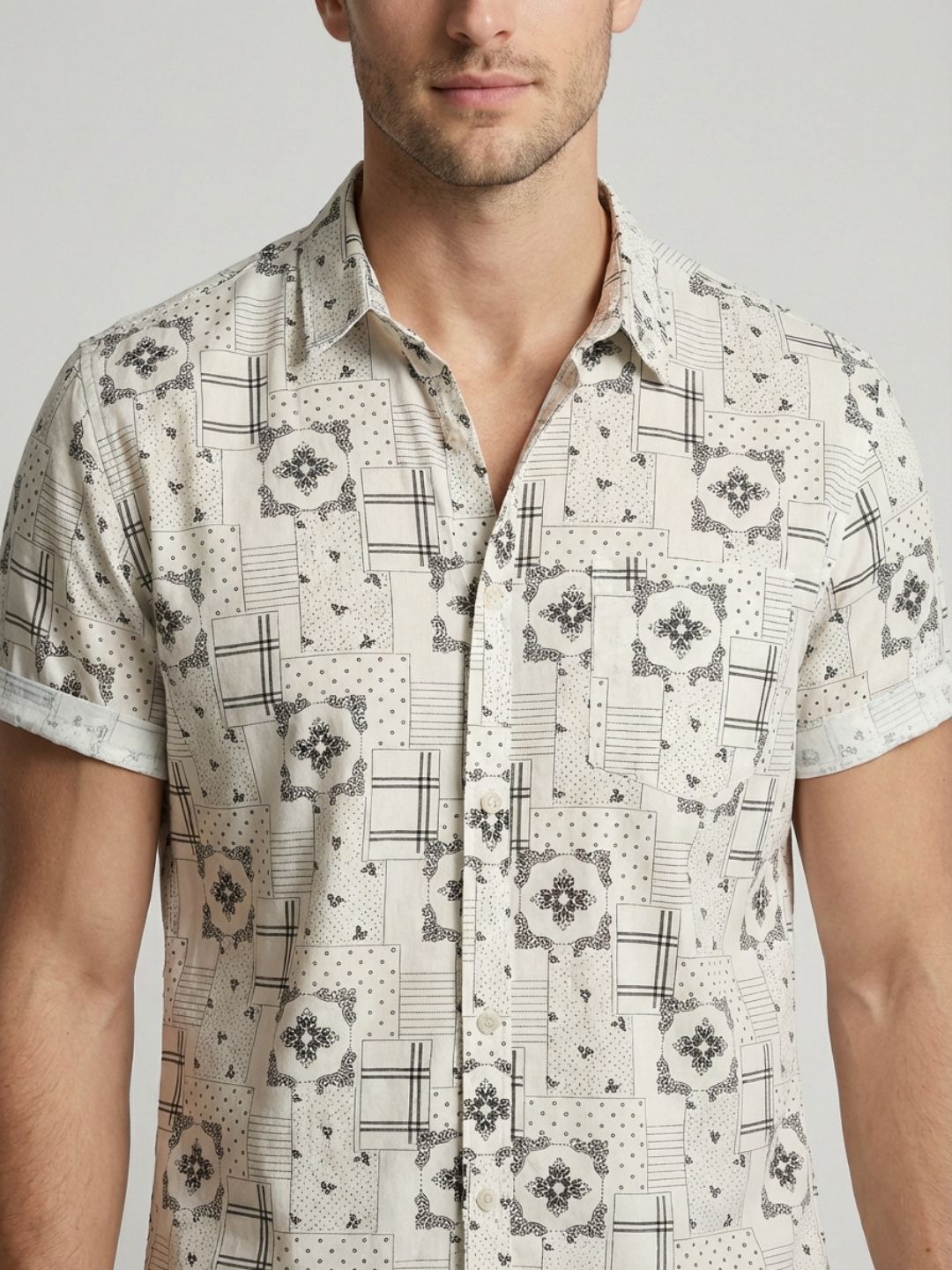 Mokajodi Men's Slim Fit Printed Regular Shirt
