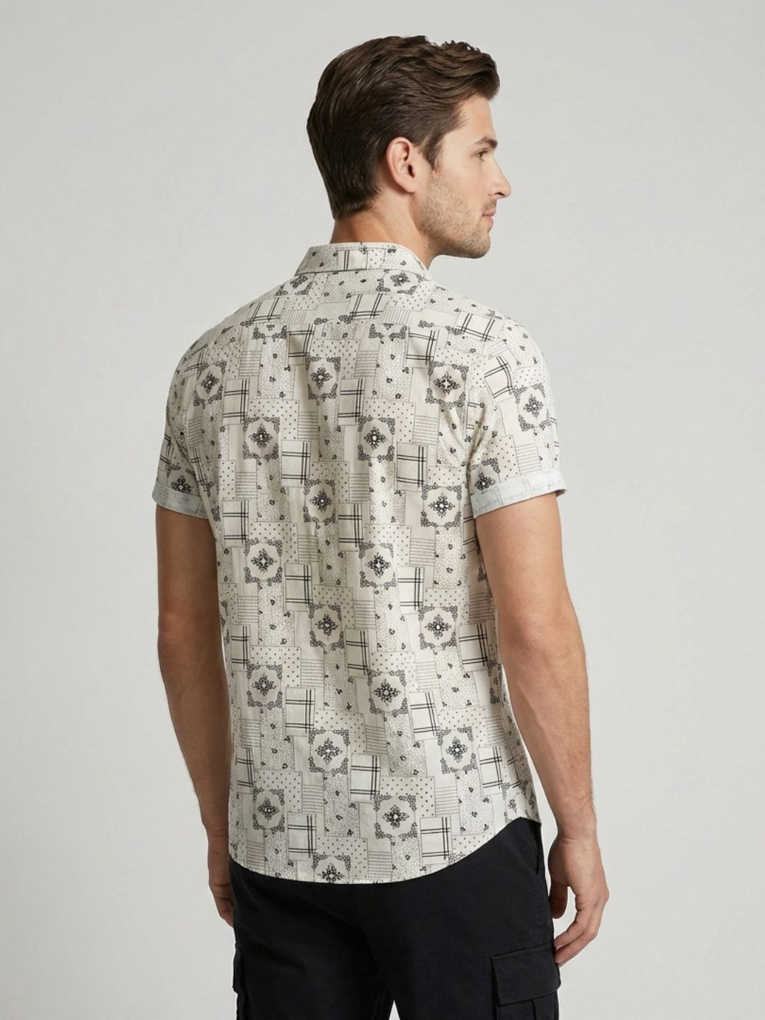 Mokajodi Men's Slim Fit Printed Regular Shirt