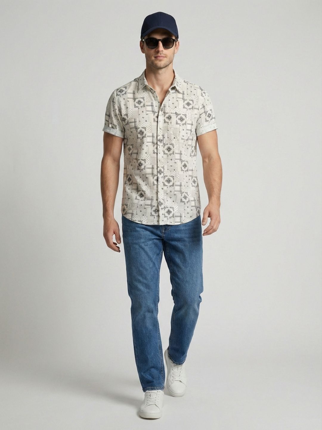 Mokajodi Men's Slim Fit Printed Regular Shirt