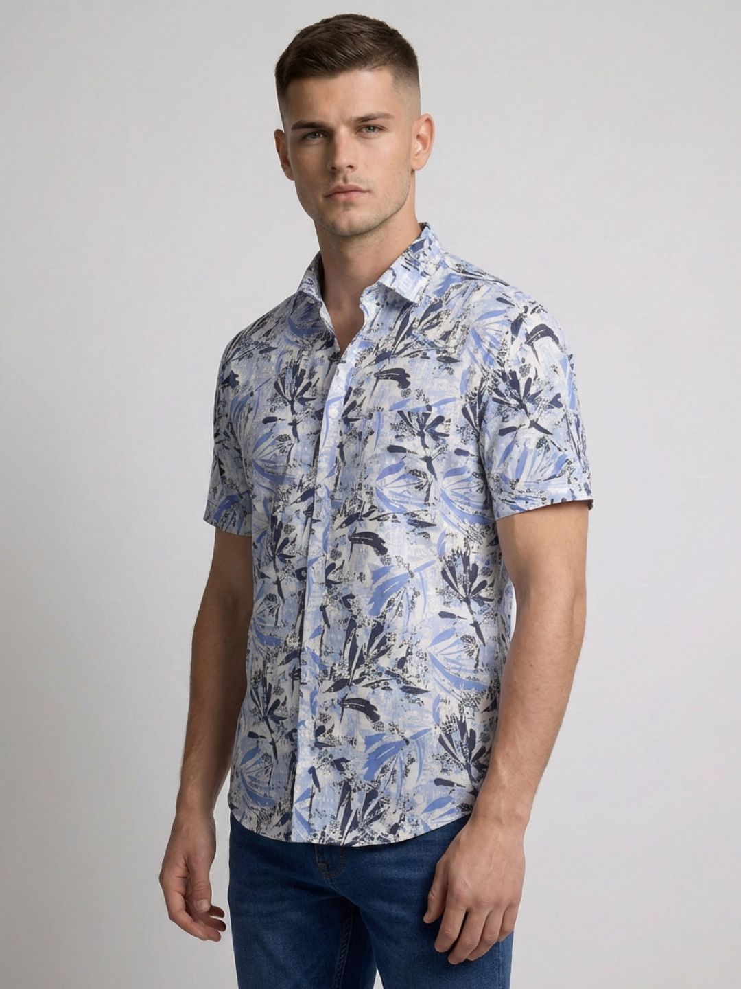 Mokajodi Men's Slim Fit Printed Regular Shirt