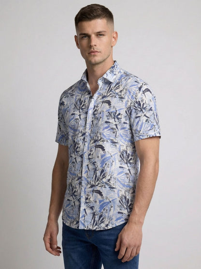 Mokajodi Men's Slim Fit Printed Regular Shirt
