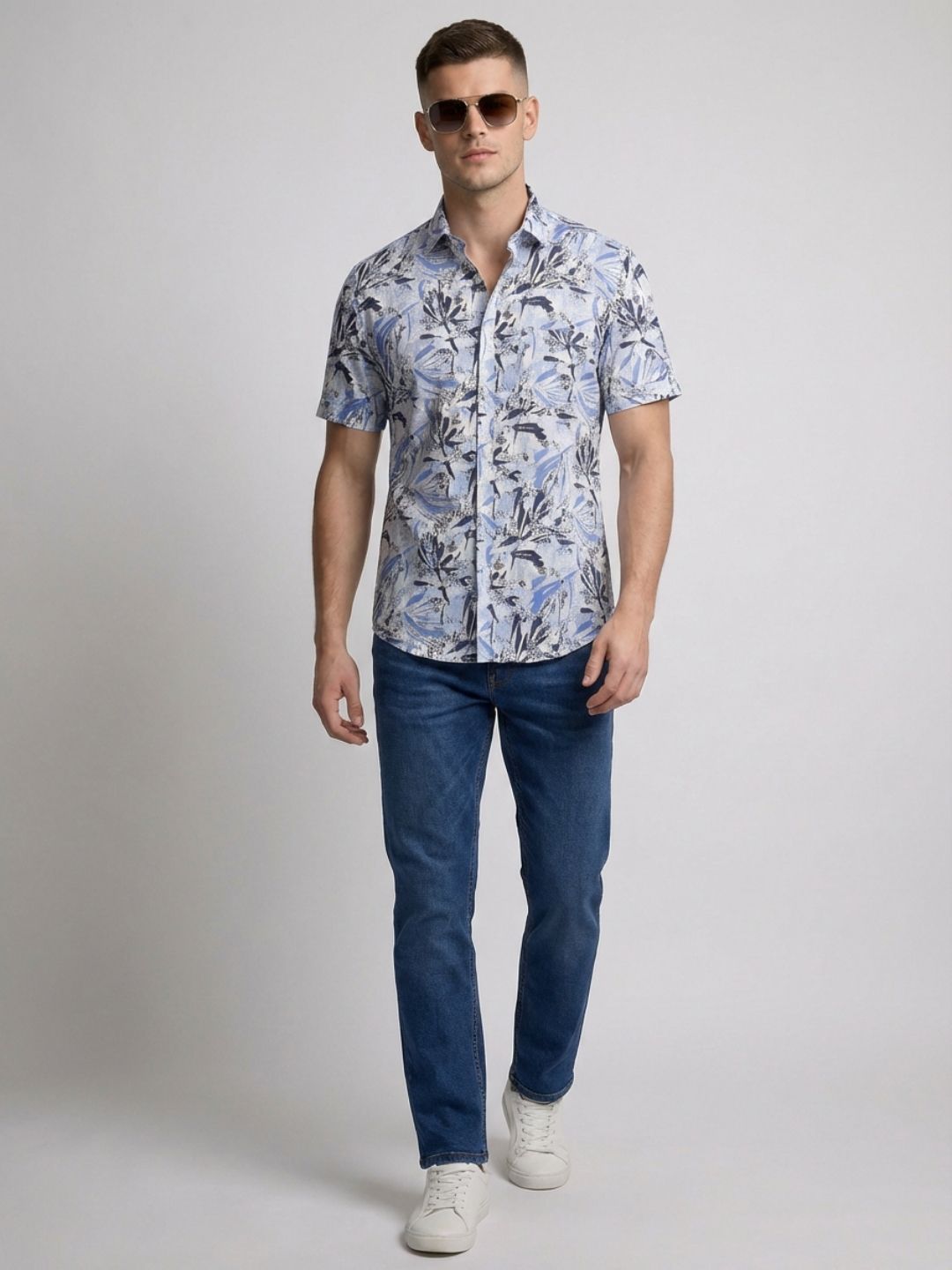 Mokajodi Men's Slim Fit Printed Regular Shirt