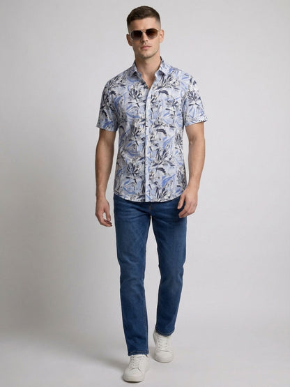 Mokajodi Men's Slim Fit Printed Regular Shirt