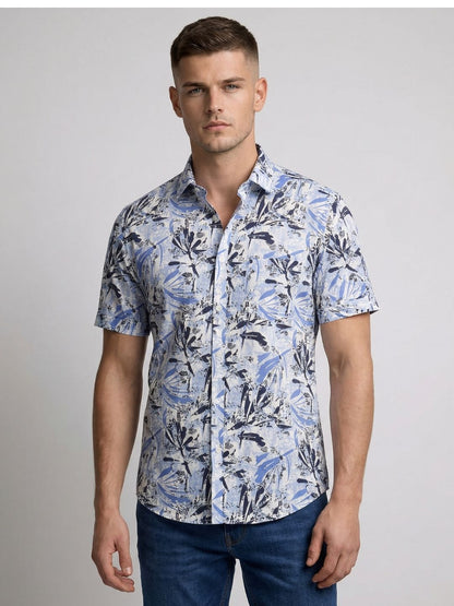 Mokajodi Men's Slim Fit Printed Regular Shirt