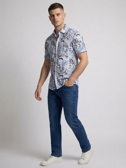 Mokajodi Men's Slim Fit Printed Regular Shirt