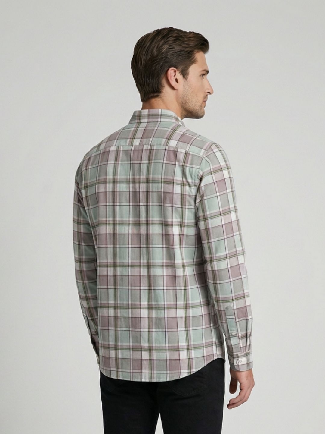 Mokajodi Men's Slim Fit Checks Regular Shirt