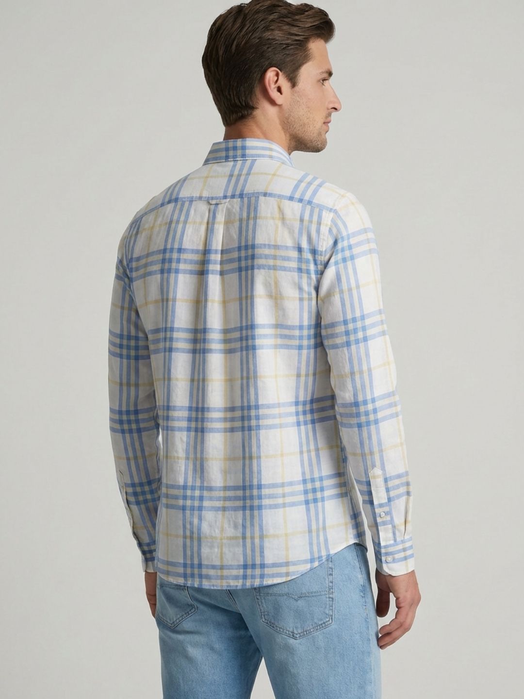 Mokajodi Men's Slim Fit Checks Regular Shirt
