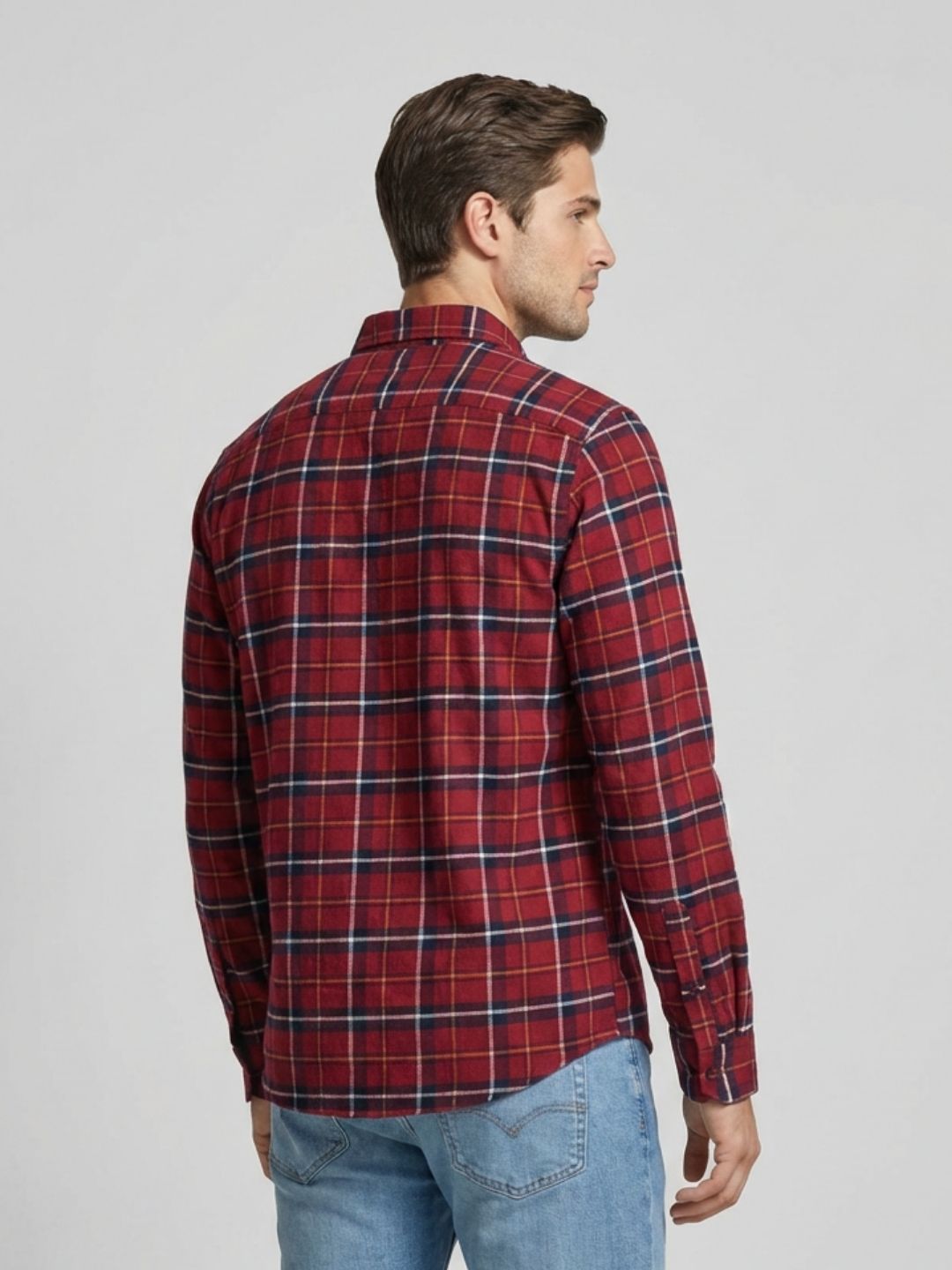 Mokajodi Men's Slim Fit Checks Regular Shirt