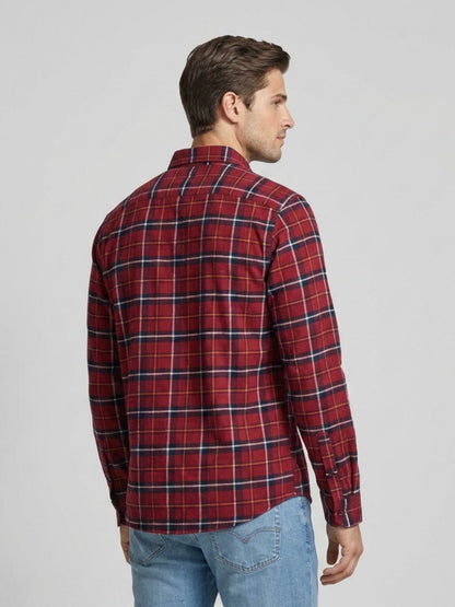 Mokajodi Men's Slim Fit Checks Regular Shirt